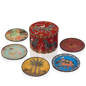 Zestaw 5 talerzyków w puszce Red