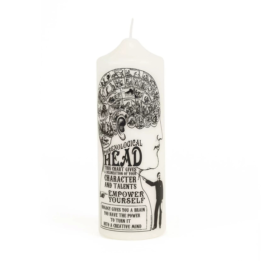 Phrenology Pillar Candle